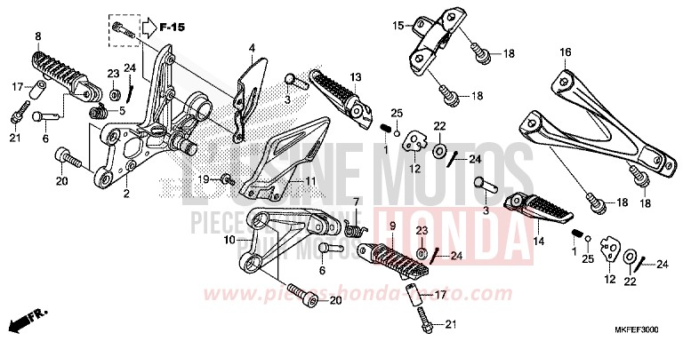 MARCHE von CBR1000RR "Fireblade" MAT BALLISTIC BLACK METALLIC (NHA86) von 2019